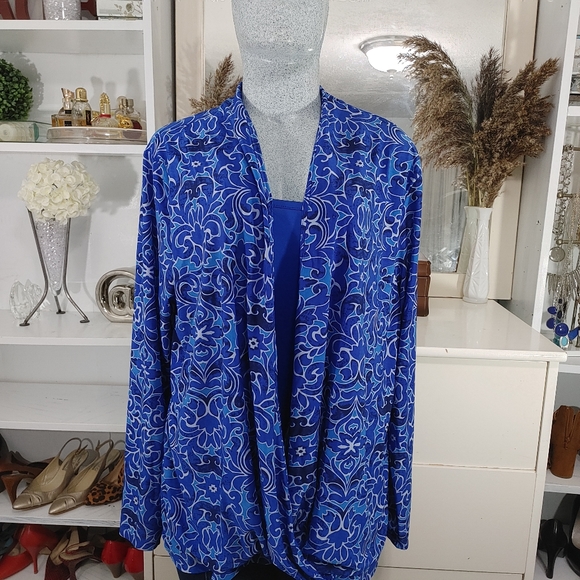 Classic Editions Blue Tunic Top Size XXL - Picture 2 of 12